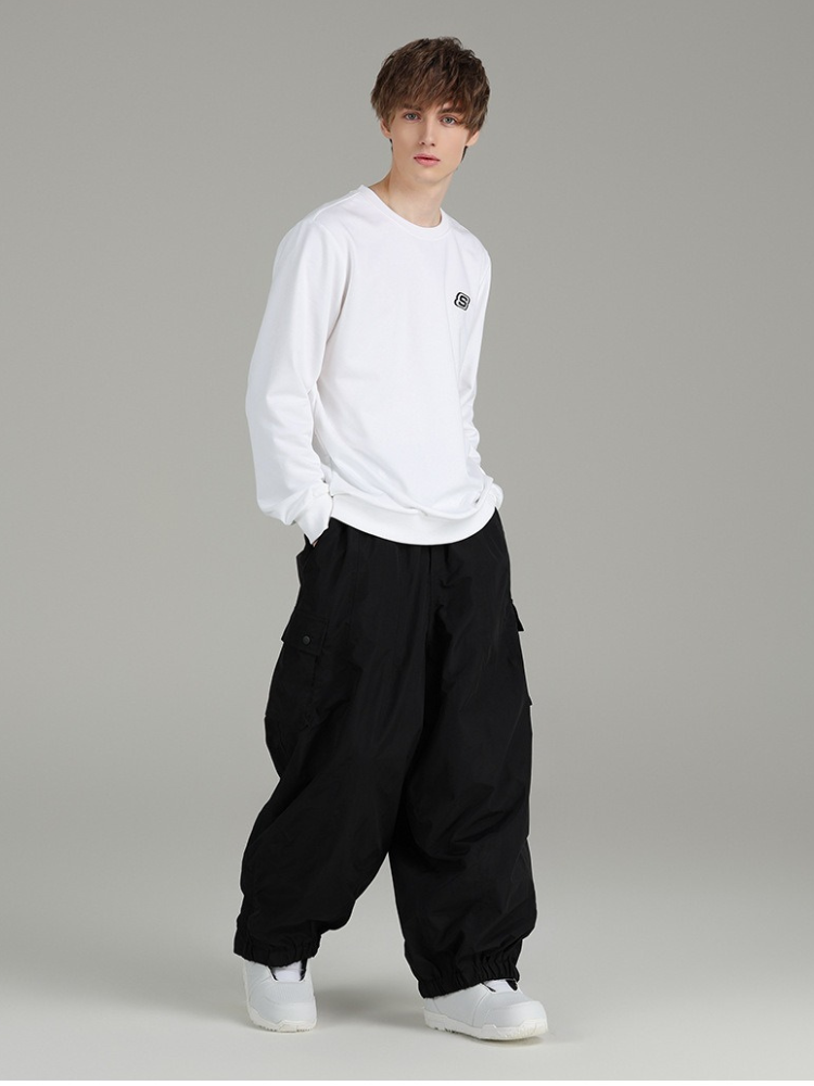 Men's Ultra Cargo Pockets Baggy Snow Pants