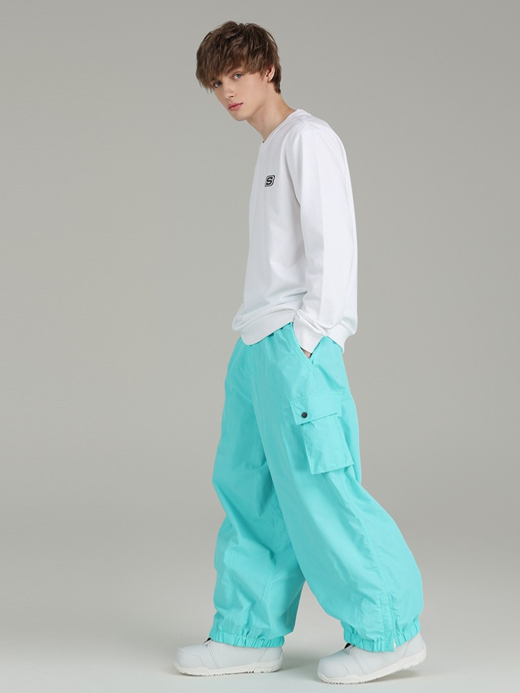 Men's Ultra Cargo Pockets Baggy Snow Pants