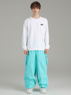 Men's Ultra Cargo Pockets Baggy Snow Pants
