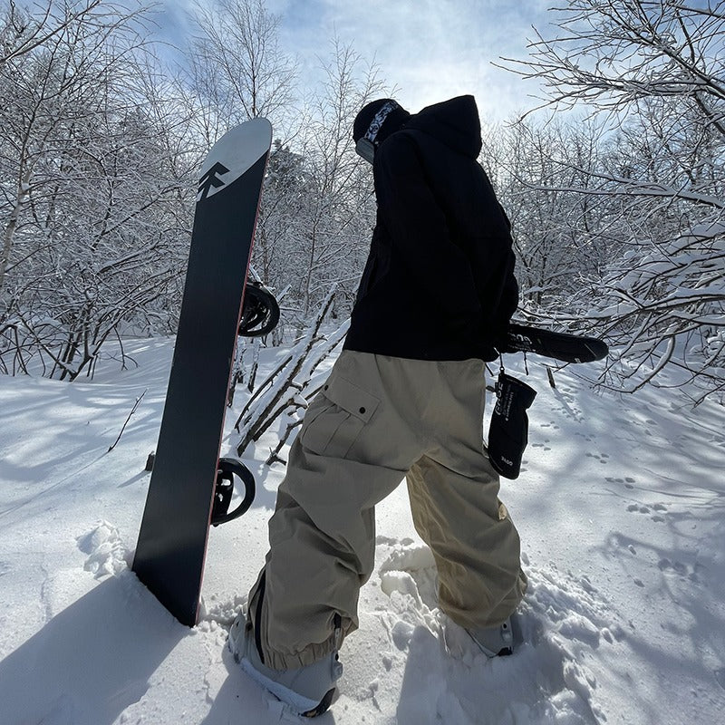 Men's Ultra Cargo Pockets Baggy Snow Pants