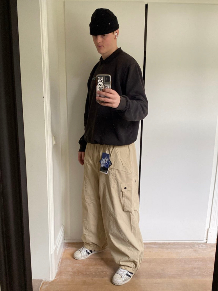 Men's Ultra Cargo Pockets Baggy Snow Pants