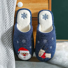 Load image into Gallery viewer, Women&#39;s Santa Non-slip Same Style For Men And Women Plush Cotton Slippers
