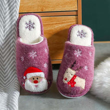 Load image into Gallery viewer, Women&#39;s Santa Non-slip Same Style For Men And Women Plush Cotton Slippers
