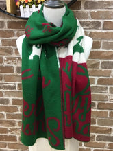 Load image into Gallery viewer, Merry Christmas Long Knitted Scarf
