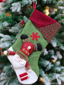 Christmas Santa Snowman Elk Christmas Stocking Gift Bag