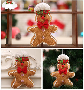 Christmas cloth gingerbread man doll pendant