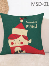 Load image into Gallery viewer, Fabric Home Furnishing Cotton Linen Christmas Pillow with Pillowcase and Pillow Core Square Pillow
