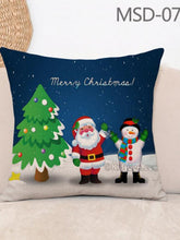Load image into Gallery viewer, Fabric Home Furnishing Cotton Linen Christmas Pillow with Pillowcase and Pillow Core Square Pillow
