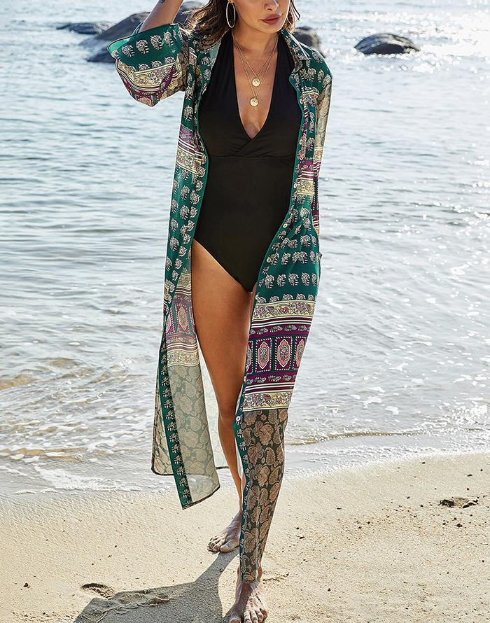 FULLFITALL- Chiffon sun protection shirt beach bikini jacket blouse