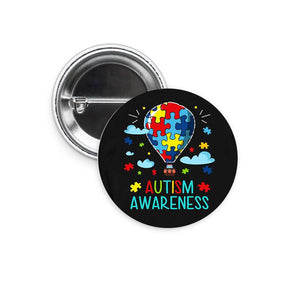 Autism Awareness Pin - Autistic Puzzle Ribbon - Autism Support Pins