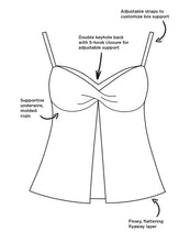 Load image into Gallery viewer, Madeira Faux Flyaway Underwire Tankini Set
