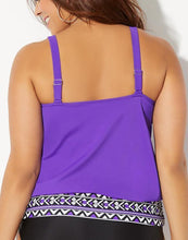 Load image into Gallery viewer, Mulberry Loop Strap Blouson Tankini Top
