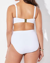Load image into Gallery viewer, Valentine White Bandeau Bikini with Shirred Brief
