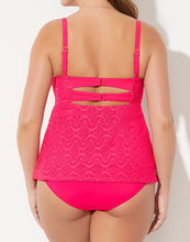 Load image into Gallery viewer, Grenadine Faux Flyaway Underwire Tankini Set
