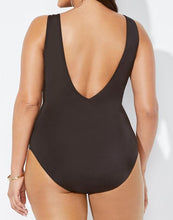 Load image into Gallery viewer, Verge Plunge Surplice One Piece Swimsuit
