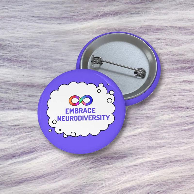 Autistic Pride Pin, Autism Acceptance, Custom Pin Buttons